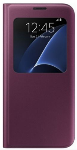  Чехол для телефона Samsung EF-CG935PXEGRU (флип-кейс) для Galaxy S7 edge S View Cover бордовый