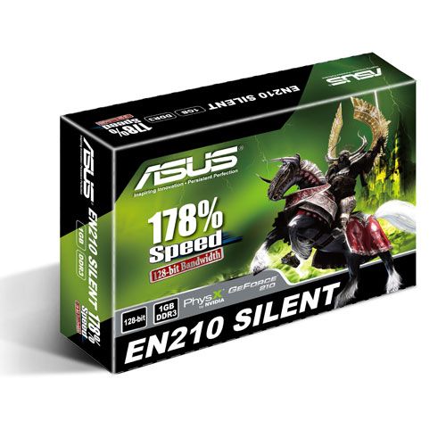  PCI-E ASUS EN210 SILENT/DI/1GD3/V2(LP) Low Profile 1Gb GDDR3 64bit 589/1200MHz DVI(HDCP)/HDMI/VGA RTL