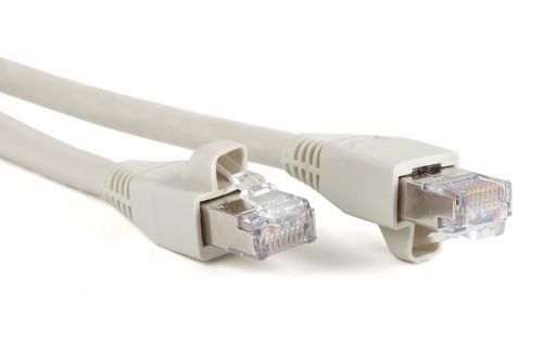  Кабель патч-корд Hyperline PC-LPM-STP-RJ45-RJ45-C6a-5M-LSZH-GY