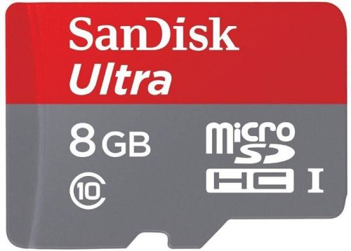  Карта памяти 8GB SanDisk SDSDQUIN-008G-G4 microSDHC Class 10 Ultra (SD адаптер) 48MB/s