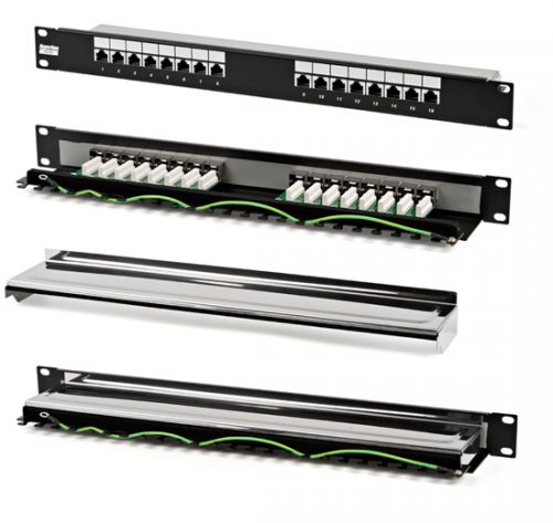  Патчпанель 19, 16xRJ45, FTP, Кат. 5е Hyperline PP-19-16-8P8C-C5e-SH-110D