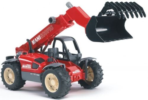  Игрушка Bruder 02-125 Трактор "Manitou Teleskoplader MLT 633" с ковшом+ держатель бревен