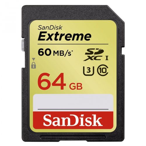  Карта памяти 64GB SanDisk SDSDXN-064G-G46 SDXC Class 10 UHS-I Extreme 60Mb/s