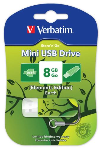  Накопитель USB 2.0 8GB Verbatim Mini Elements Edition, Earth 98160