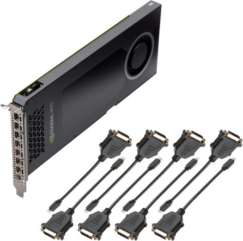  PCI-E PNY NVIDIA NVS 810 4GB GDDR3 128bit 1020/2700MHz 28nm 8*MiniDisplayPort to DVI-D SL RTL (VCNVS810DVI-PB)