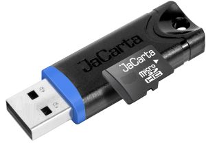  Токен USB Аладдин Р.Д. JaCarta PKI/Flash. Индивидуальная упаковка. Flash-память 8ГБ. (XL)