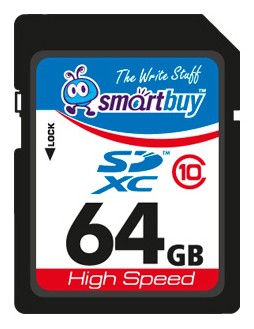  Карта памяти 64GB SmartBuy SB64GBSDXC10 SDXC class10 (SB64GBSDXC10)