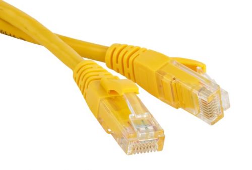  Кабель патч-корд UTP 5e кат. 1м. Hyperline PC-LPM-UTP-RJ45-RJ45-C5e-1M-LSZH-YL