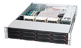  Корпус серверный 2U Supermicro CSE-826E16-R1200LPB (12x3.5" HS Bays, SAS2/6Gb Expander 1x IPass, 12"x13", 13"x13.68", E-ATX, ATX, 2x1200W, Rail)
