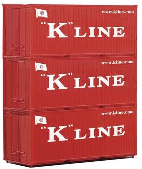  Аксессуар PIKO 56220 контейнеры (20 фут) K-Line, 3 шт
