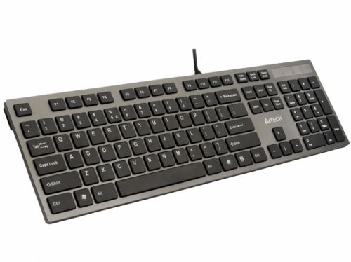  Клавиатура проводная A4Tech KV-300H USB ультратонкая, ноутбучный механизм клавиш, 2 USB порта