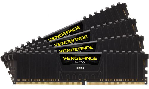  DDR4 16GB (4*4GB) Corsair CMK16GX4M4A2400C14 Vengeance LPX PC4-19200 2400Hz CL14 1.2V Радиатор RTL