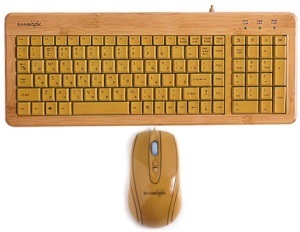  Клавиатура и мышь Wireless Konoos KBKM-01 беспроводные Натуральный бамбук, USB