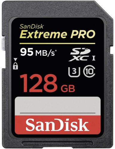  Карта памяти 128GB SanDisk SDSDXPA-128G-G46 SDXC Class 10 UHS-I Extreme Pro, 95 MB/s