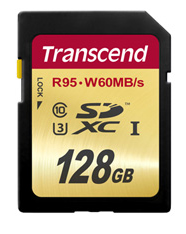  Карта памяти 128GB Transcend TS128GSDU3 SDXC Class 10 UHS-I U3