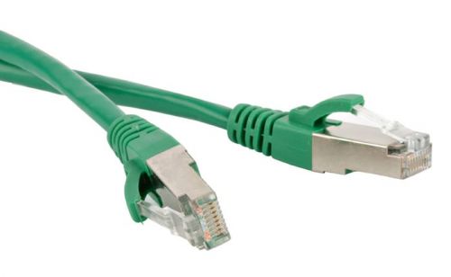  Кабель патч-корд FTP 5e кат. 1,5м. Hyperline PC-LPM-STP-RJ45-RJ45-C5e-1.5M-LSZH-GN