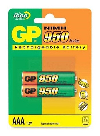  Аккумулятор GP 95AAAHC (1,2V) 950mAh 2шт size AAA