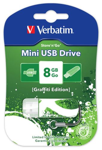  Накопитель USB 2.0 8GB Verbatim Mini Graffiti Edition 98163