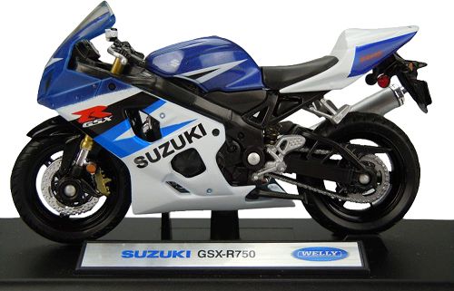  Модель мотоцикла Welly 12803P Suzuki GSX-R750