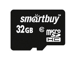  Карта памяти 32GB SmartBuy SB32GBSDCL10-00 micro SDHC class 10 (без адаптера)