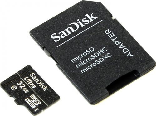  Карта памяти 32GB SanDisk SDSDQL-032G-R35A microSDHC Class 10 Ultra 30MB/s SD adapter