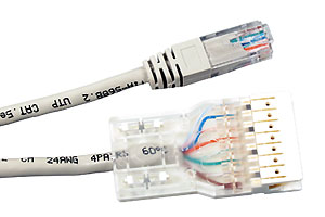  Кабель патч-корд Hyperline PC-110-RJ45-4P-C5e-1M-GY