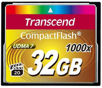  Карта памяти 32GB Transcend TS32GCF1000 Compact Flash Card 1000x