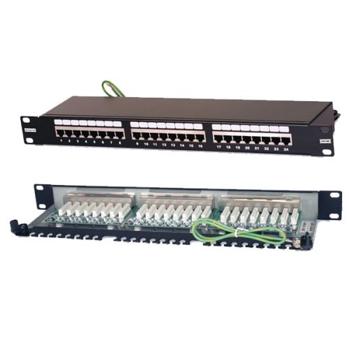  Патчпанель 19, 24xRJ45, FTP, Кат. 6 Eurolan 27B-F6-24BL