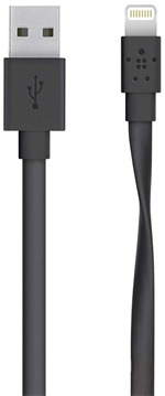  Кабель интерфейсный Belkin Mixit Flat Lightning to USB, Black F8J148bt04-BLK