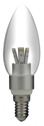  Лампа светодиодная Uniel LED-C37P-3W/WW/E14/CL ALS01SL