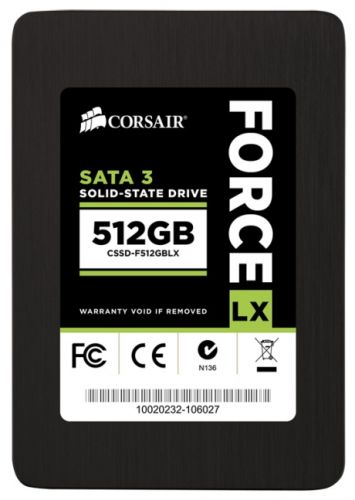  Твердотельный накопитель SSD 2.5&#039;&#039; Corsair CSSD-F512GBLX Force Seriesв„ў LX 512GB SATA 6Gb/s Toggled NAND 450/560Mb 256Mb
