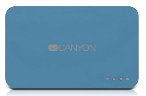  Аккумулятор внешний универсальный Canyon CNE-CPB78BL голубой, материал пластик, емкость 7800 мАч, выход DC5V 1A/2A (2 USB), вход DC5V 1A, индикатор з