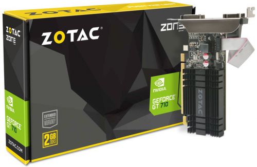  PCI-E Zotac ZT-71302-20L GeForce GT 710 ZONE Edition 2Gb GDDR3 64bit 28nm 954/1600MHz DVI(HDCP)/HDMI/VGA RTL