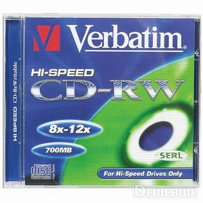  Диск CD-RW Verbatim 43762