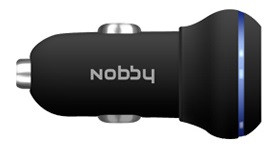  Зарядное устройство автомобильное Nobby Energy 1A (черный) для мобильных устройств