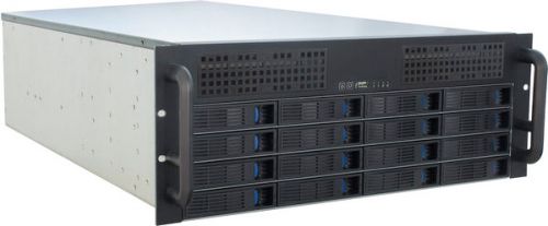  серверный 4U Procase ES416-SATA3-B-0 16 SATA3/SAS 6Gb hotswap HDD, черный, без блока питания, глубина 650мм, MB 12"x13"
