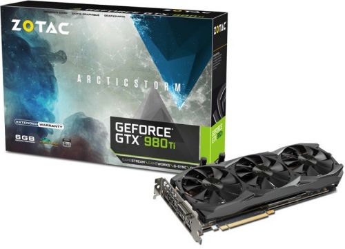  PCI-E Zotac ZT-90502-10P GeForce GTX 980 Ti ArcticStorm 6Gb GDDR5 384bit 28nm 1025/7010MHz DVI(HDCP)/HDMI/DisplayPort x3 RTL