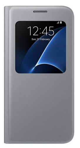  Чехол для телефона Samsung EF-CG930PSEGRU (флип-кейс) для Galaxy S7 S View Cover серебристый