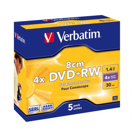  Диск DVD+RW mini Verbatim 43565