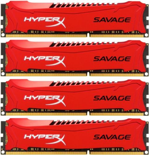  DDR3 32GB (4*8GB) Kingston HX316C9SRK4/32 "Hyper X" Savage 1600MHz, PC3-12800, CL9 XMP