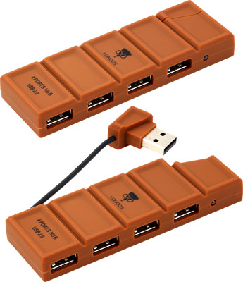  Разветвитель USB 2.0 Konoos UK-35