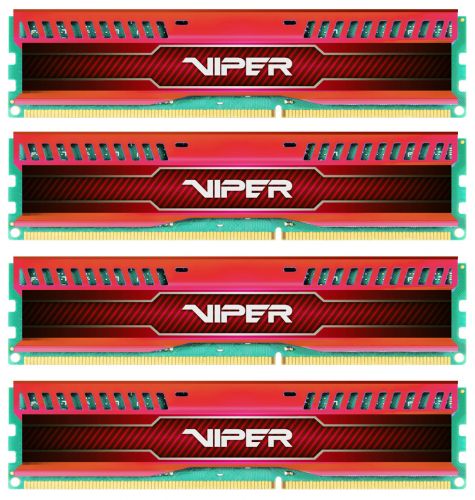  DDR3 32GB (4*8GB) Patriot PVL332G160C9QKR Viper 3 LP PC3-12800 1600MHz CL9 1.5V Радиатор RED