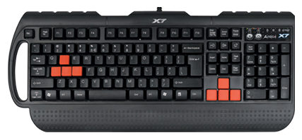  Клавиатура проводная A4Tech G700 черный PS/2 Multimedia Gamer (подставка для запястий)