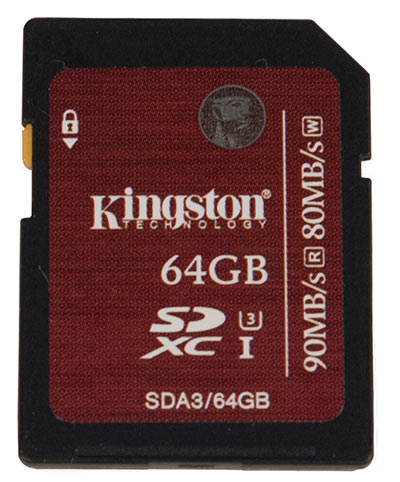  Карта памяти 64GB Kingston SDA3/64GB SDXC Class 10 UHS-I Class 3