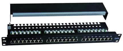  Патчпанель 19, 24xRJ45, STP, Кат. 5е ITK PP24-1UC5ES-K05