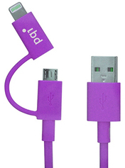  Кабель интерфейсный PQI i-Cable Du-Plug 90 Purple