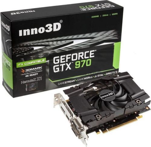  PCI-E Inno3D N97V-1SDN-M5DS GeForce GTX 970 4GB GDDR5 256bit 28nm 1050/7000MHz 2*DVI(HDCP)/HDMI/DisplayPort RTL