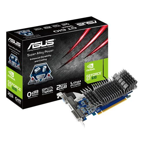  PCI-E ASUS GT610-SL-2GD3-L GeForce GT 610 Low Profile 2Gb GDDR3 64bit 40нм 810/1200MHz SILENT DVI(HDCP)/HDMI/VGA RTL