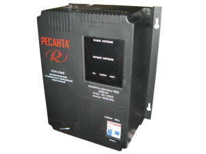  Стабилизатор Ресанта СПН-1800 (63/6/24) мощность 1800 Вт; вх/вых напряжение 90-260 В/202-238 В; КПД: 97%; точн стабилизации 8%