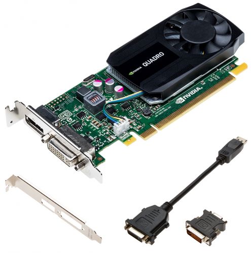  PCI-E PNY NVIDIA Quadro K620 2GB 128-bit DDR3 384Cores Low Profile PCB DP to DVI-D &amp; DVI-I to VGA adapter bulk (VCQK620BLK-1)